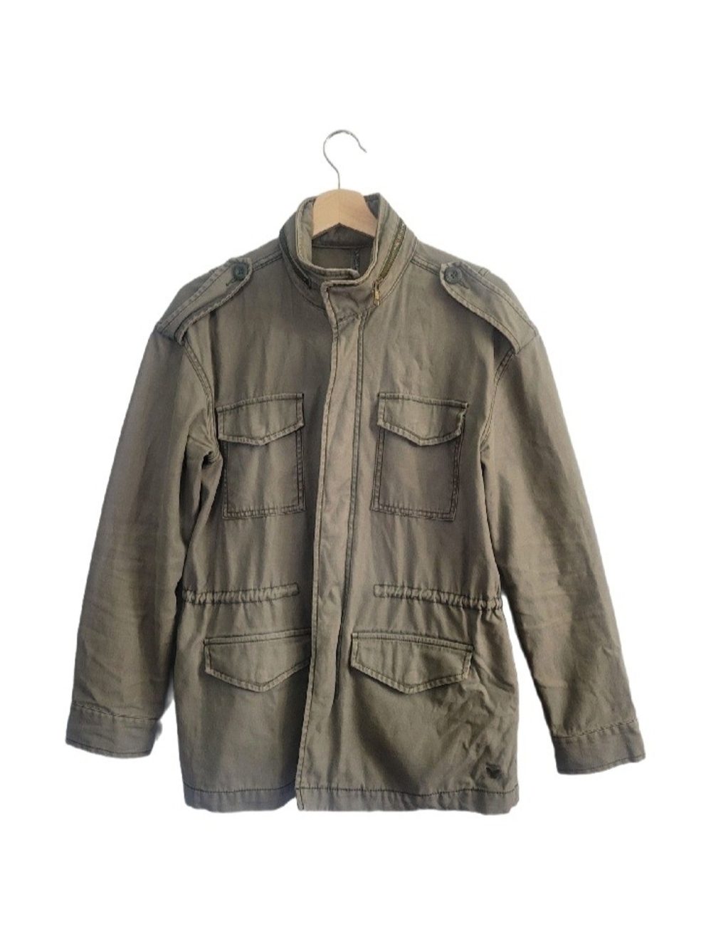 AMERICAN Eagle Military Utility Olive Green Jacket Womens Small Fall